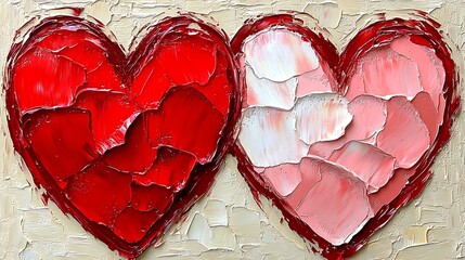 Poster - Abstract Hearts Painting for Romantic Valentine's Day Celebration