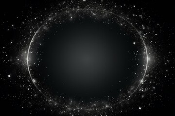 Wall Mural - bright ring surrounding black hole in deep space with stars