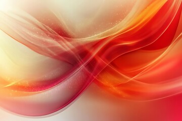 Poster - Vibrant abstract art with fiery red.