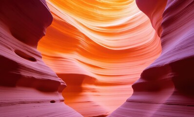 Canvas Print - Vibrant red rock canyons at sunset