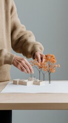 Poster - Neutral-Toned Architectural Model with Minimalist Design Innovative Urban Planning for Architecture Firms - Commercial Visual Content and Modern Design Inspiration