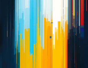 Canvas Print - abstract glitch background