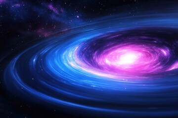 Wall Mural - vibrant cosmic vortex: swirling galaxy with luminescent colors in outer space