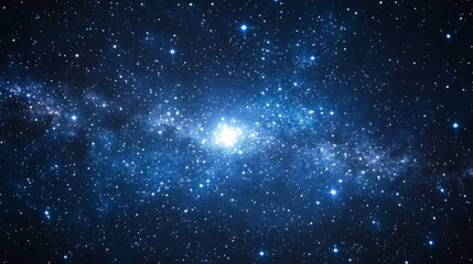 Wall Mural - Deep space filled with shining stars in the night sky.
