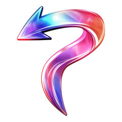 Poster - Modern abstract arrow symbol, sleek design, transparent background, ideal for digital graphics and branding applications