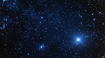 Wall Mural - Deep space filled with shining stars in the night sky.