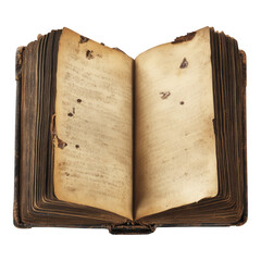 Poster - open artistic book with visible pages, transparent background, ideal for creative projects and digit