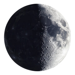 Poster - Minimalist lunar design, elegant moon illustration with subtle shading, perfect for digital use, seamless transparency for versatile applications