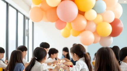 Aufkleber - Vibrant STEM Workshop Young Innovators Craft Circuits with LED Lights in Modern Korean Setting - Inspiring Next-Gen Tech Enthusiasm and Creative Education Spaces