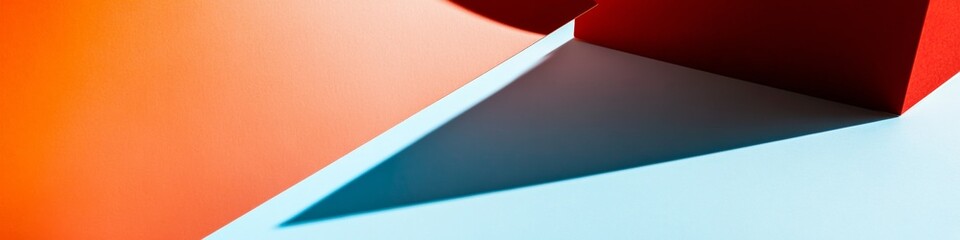 Poster - Contemporary Abstract Design Vibrant Geometric Structures with Gradient Shadows on Paper - Creative Content for Modern Visual Branding and Artistic Interior Concepts