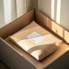 Poster - Eco-Chic Delivery Packaging Climate-Neutral Parcel in Minimalist Cardboard Box - Sustainable Logistics Solutions for Modern E-commerce Efficiency