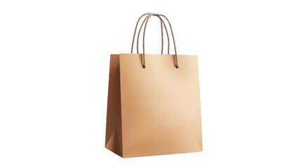 Wall Mural - Realistic brown shopping bag on transparent background