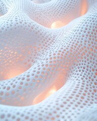 Aufkleber - Parametric LED Art Intricately Etched -Printed Panel with Soft Glowing Lights - Innovative Design for Modern Architecture and Interactive Spaces