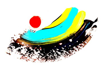 Wall Mural - Abstract modern art, acrylic painting.
