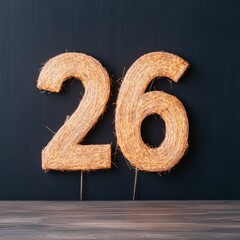 Aufkleber - Modern Festive Visual Sparkler Numerals on Textured Dark Canvas - Innovative Celebration Graphics for Digital Marketing and Event Promotions