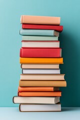 Aufkleber - Contemporary Legal Aesthetics Vibrant Hardcover Law Books on Textured Surface - Professional Legal Content and Dynamic Educational Workspace Organization