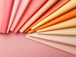 Aufkleber - Gradient Paper Spectrum Modern Art Display with Smooth Transition of Warm Hues - Visual Content for Creative Marketing and Contemporary Art Installations