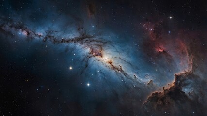 Wall Mural - stunning cosmic view of a distant galaxy revealing intricate formations and brilliant star clusters