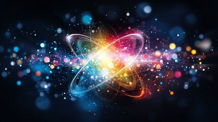 Poster - Stunning visualization of cosmic energy and particles showcasing the universe's beauty