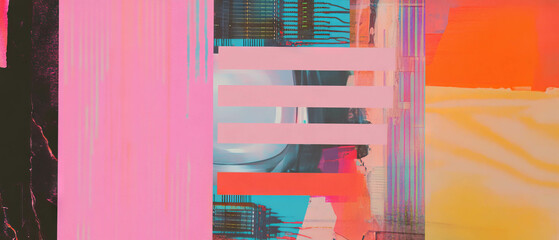 Poster - Creative collage featuring technology imagery in a playful, professional style