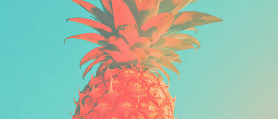 Poster - Creative scrapbook design featuring textured pineapple slice with a handcrafted aesthetic