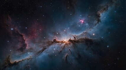 Wall Mural - extravagant nebula showcasing vibrant colors in the depths of space captured by advanced telescope t
