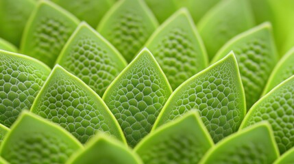 Fototapete - Close-Up of Succulent Plant Leaves with Unique Textures and Patterns in Lush Green Coloration