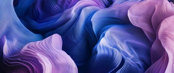 Wall Mural - abstract background with a wavy blue and purple gradient, a digital wave pattern of dots and lines.