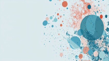 Poster - Abstract Colorful Background with Circles and Textures for Creative and Artistic Designs