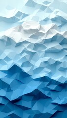 Poster - Abstract Light Blue And Soft Periwinkle Gradient Background, 3D Low Poly Style, Minimalist Design