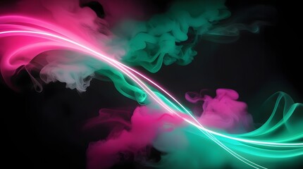 Poster - abstract background with rainbow