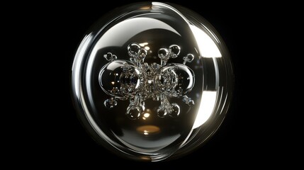 Poster - 3D render of a neutron with quarks inside it, showcasing its neutral charge and composition.