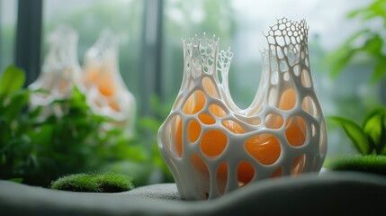 Poster - biotech firm working on biomimicry to create innovative medical devices that replicate natures design, improving healthcare products and technologies.