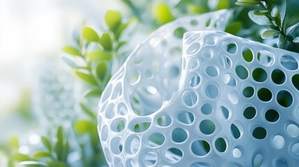Poster - biotech firm working on biomimicry to create innovative medical devices that replicate natures design, improving healthcare products and technologies.