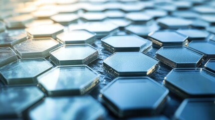 Poster - breakthrough in solar panel technology, utilizing advanced materials to create more efficient and co