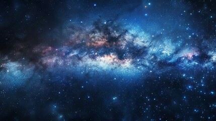 Wall Mural - captivating cosmic panorama showcasing a dazzling array of stars in the vast night sky, highlighting