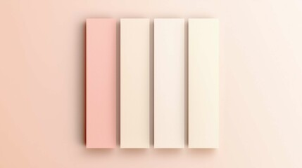 Poster - Soft Pastel Color Blocks on Minimalist Background for Design Use