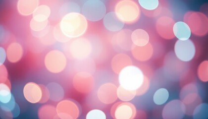 Poster - Soft glowing pink and blue bokeh lights