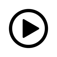 Wall Mural - video play button icon set. start audio or video action media symbol for apps and websites