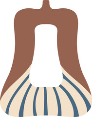 Poster - Modern and elegant vase design featuring a unique shape with a striped pattern and solid color background, adding a touch of sophistication to any decor