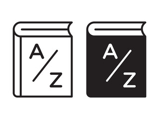 Wall Mural - vocabulary icon set in black color for ui designs