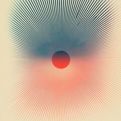 Poster - Vibrant sunburst design with sharp lines and smooth gradients, ideal for graphic projects, available in PNG format with transparent background