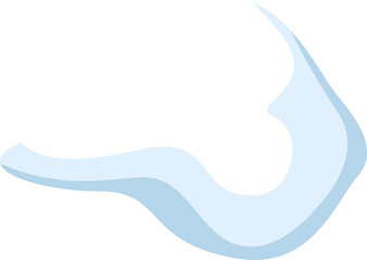 Poster - Light blue wave flowing smoothly on a white background, creating a sense of motion and fluidity, ideal for backgrounds, presentations, or design projects