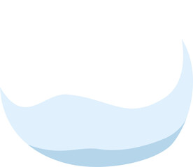 Poster - Minimalist light blue abstract wave flowing on a white background, creating a sense of fluidity and motion, suitable for various design purposes