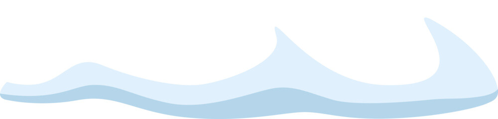 Poster - Soft light blue wave flowing on a white background, creating a serene and minimalist design suitable for various backgrounds and decorative purposes