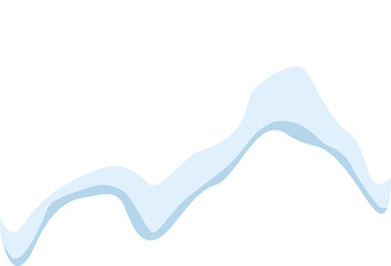 Poster - soft light blue wavy and curved lines flowing on a white background creating an abstract and elegant