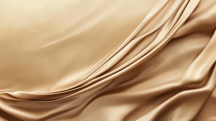 Poster - Brown Raw Fabric Texture with Elaborate Draping, Ideal for Fashion, Design, and Fabric Backgrounds in Various Styles and Applications