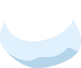 Poster - Minimalist light blue abstract wave gracefully forming a crescent shape against a clean white background, enhancing websites, presentations, and various graphic projects with elegance