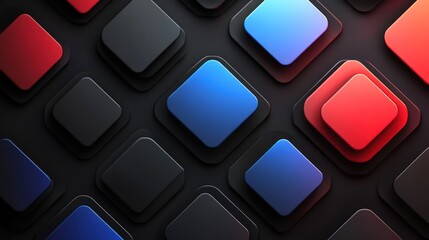 Glowing squares pattern, dark background, digital art, website design