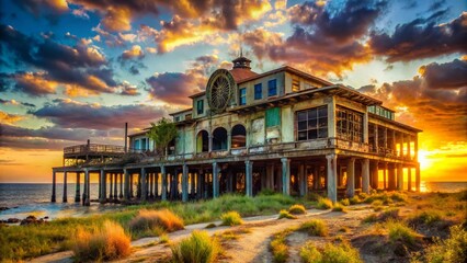 Wall Mural - Abandoned Biloxi Coast Casino: Urban Exploration Photography